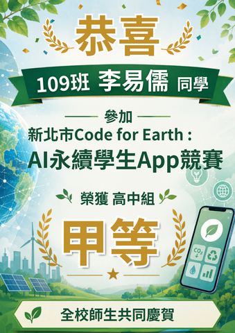 AI永續學生App競賽得獎名單